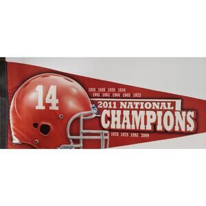 2011 Alabama Crimson Tide National Champions Felt Pennant, Historic Title Years